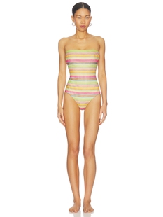 PQ STRAPLESS ONE PIECE 无带一件式泳装 revolve小众新款 绿色、