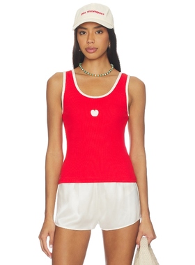 [春节穿搭]Araminta James MANZANA背心上装红色y2k辣妹风REVOLVE