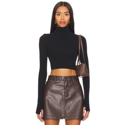 [冬季新品]Commando 短款上装长袖上衣黑色y2k辣妹风REVOLVE