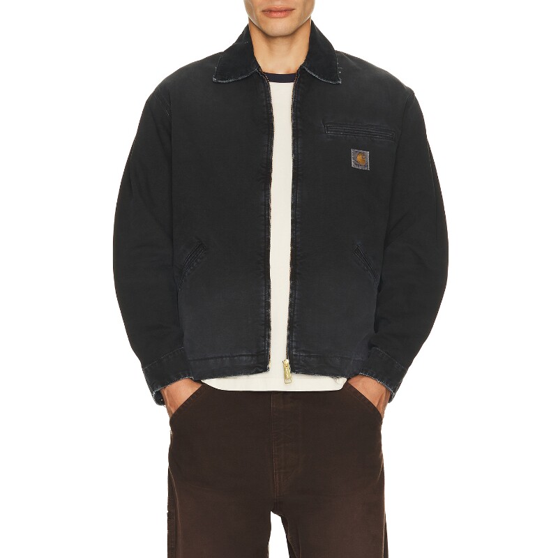 Carhartt WIP黑色夹克翻领工装风早秋新品短款外套REVOLVE