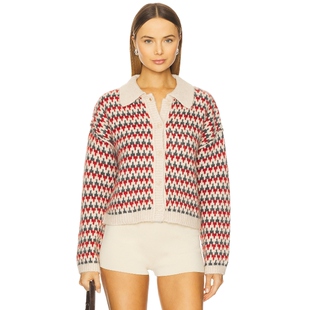 Stitches & Stripes ATLA 开衫 奶油色REVOLVE小众新款冬季保暖