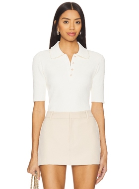 Autumn Cashmere 针织马球衫 白色REVOLVE小众新款