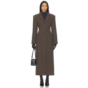 老钱风REVOLVE小众新款 EAVES 棕色 大衣 YARON
