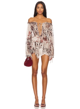 Jaded London BARDOT HANKY HEM 裙子 棕色 Y2K辣妹风00’sREVOLV