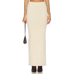 奶油色REVOLVE小众新款 SNDYS 半身裙 MAXI WINNIE