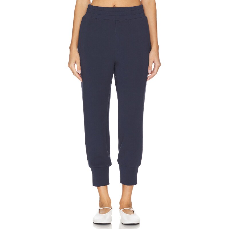 Varley 九分长裤蓝色美式休闲风束脚裤宽松运动裤REVOLVE小众新款