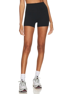 [冬季新品]Splits59 Airweight高腰紧身运动短裤黑色REVOLVE