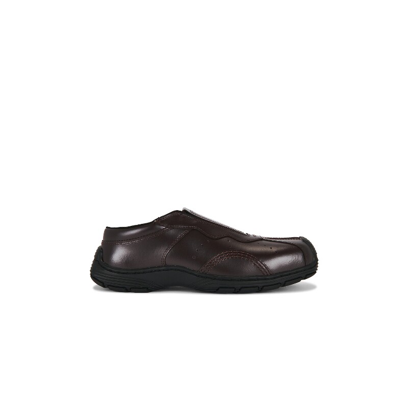 Dr. Martens棕色皮革拖鞋简约风早秋新品厚底居家拖鞋REVOLVE