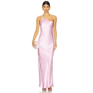 Cowl 粉色REVO Dress Maxi Back Shoulder One Lune Joy Shona