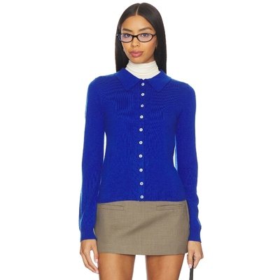 Damson Madder VOULA 开衫 蓝色羊毛衫REVOLVE小众新款冬季保暖