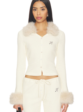 Juliet Johnstone WAFFLE 开衫 奶油色revolve小众新款冬季保暖