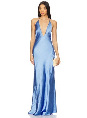 MISHA HONOR 长裙 蓝色REVOLVE小众新款
