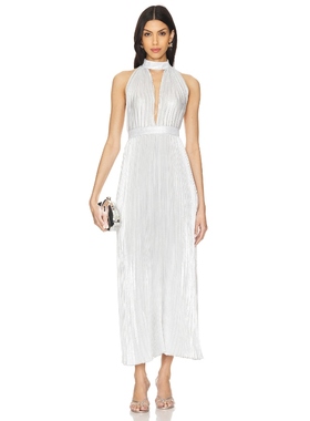 L'IDEE CHATEAU 长裙 金属银色REVOLVE小众新款