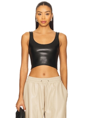 Heroine Sport Leather Tank Top 黑色 y2k辣妹风REVOLVE小众新款