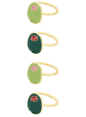Frasier Sterling Olive You Napkin Rings Set Of 4 绿色REVOLVE