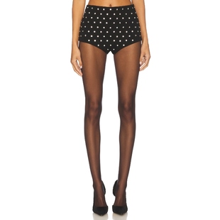 Records 运动复古风REVOLVE小众新款 ANA 黑色 短裤 Aniye