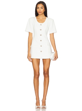 [冬季新品]Maude Club 短袖夹克白色通勤老钱风连衣裙REVOLVE小众