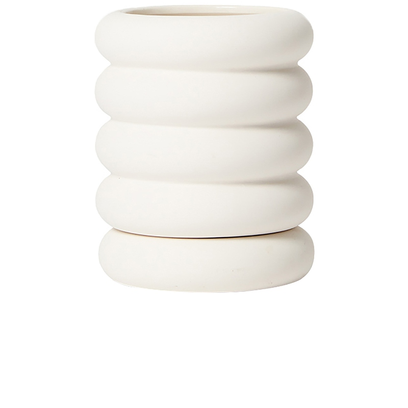 Areaware STACKING PLANTER MINI TALL 花盆 白色REVOLVE小众新款