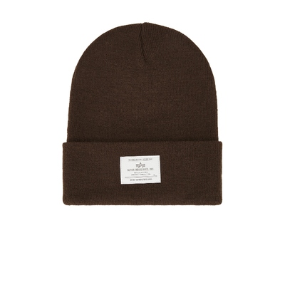 ALPHA INDUSTRIES 阿尔法工业 ESSENTIAL 针织毛线帽 棕色REVOLVE