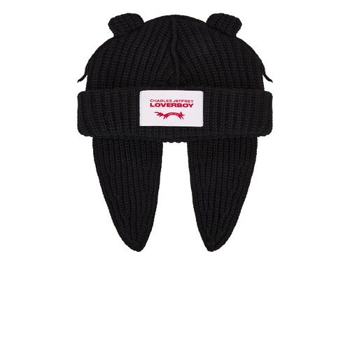 Charles Jeffrey LOVERBOY黑色贴布弯檐棒球帽可爱风早秋REVOLVE