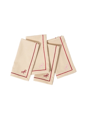Frasier Sterling BOWS DINNER NAPKINS 餐巾 奶油色REVOLVE小众