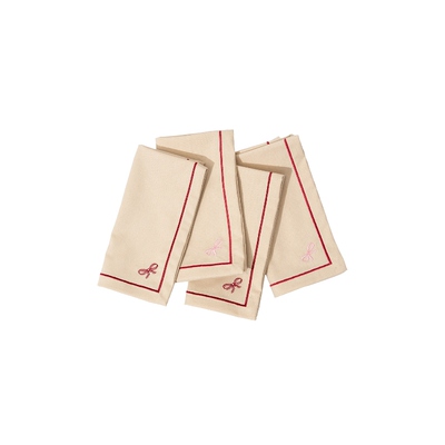 Frasier Sterling BOWS DINNER NAPKINS 餐巾 奶油色REVOLVE小众