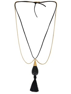 Heaven Mayhem MARLOW 垂褶项链 revolve小众新款 Metallic Gold,