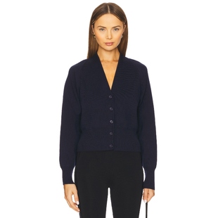 EAVES 新品 针织开衫 藏青色复古长袖 REVOLVE 外套上衣羊毛衫 冬季