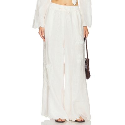 [春季新品]Agua Bendita 长裤 象牙白 美式休闲风REVOLVE小众