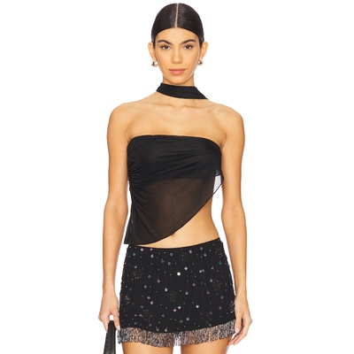 Mirror Palais 上装 黑色 y2k辣妹风REVOLVE小众新款