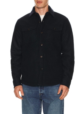 Faherty Range Fleece Lined Shacket 蓝色REVOLVE小众新款