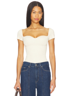 DL1961 HEART 上装 象牙白 y2k辣妹风REVOLVE小众新款