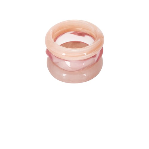 Luv AJ粉色夏季新品手镯甜美风叠戴宽版REVOLVE