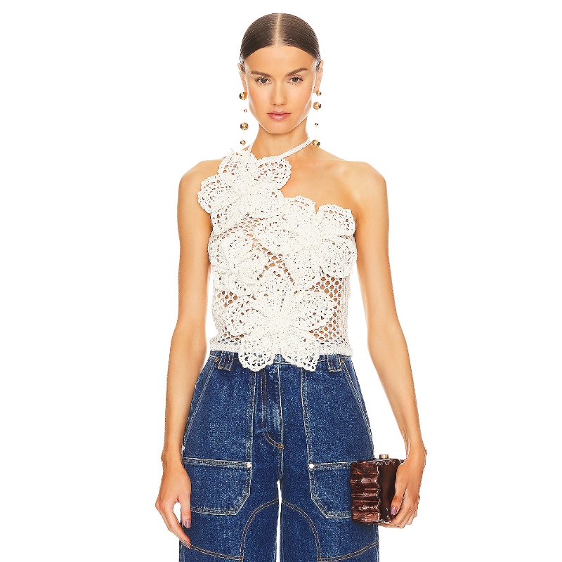 Cult Gaia NAZANIN 钩针上装 y2k辣妹风REVOLVE小众新款