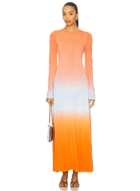 [冬季新品]Solid & Striped DORA 针织长裙 橙色 REVOLVE小众