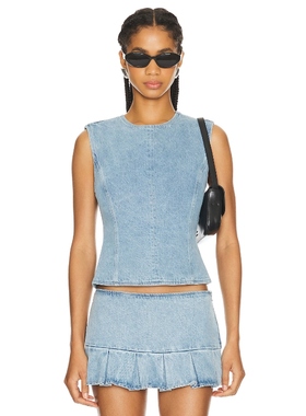 [冬季内搭]LIONESS COUNTRYSIDE 上装蓝色REVOLVE小众新款