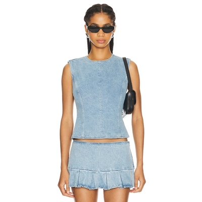 [冬季内搭]LIONESS COUNTRYSIDE 上装蓝色REVOLVE小众新款