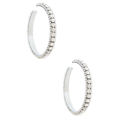 AREA 耳饰 透视水晶、银色REVOLVE小众新款