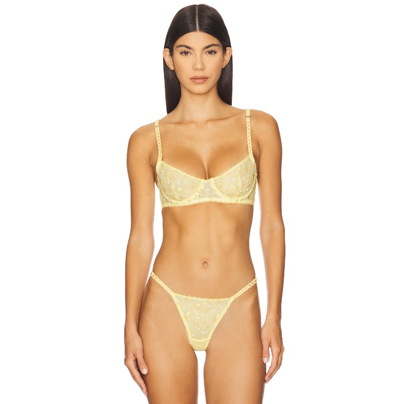 KAT THE LABEL LEMONADE 胸罩 柠檬色REVOLVE小众新款