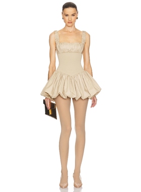 Helsa 吊带连衣裙蓬蓬裙子米色收腰芭蕾舞风短裙REVOLVE