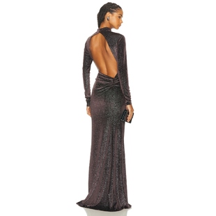 金属暖色REVOLVE小众新款 长裙 Sei The