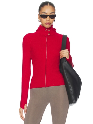 Miaou LENA ZIP UP 连帽衫 revolve小众新款 红色