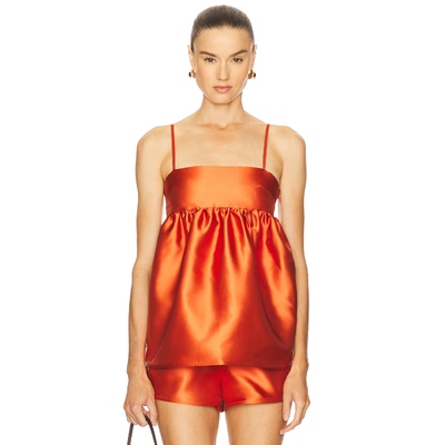 [春季新品]Solid & Striped YARDEN 无袖上装橙色辣妹风REVOLVE