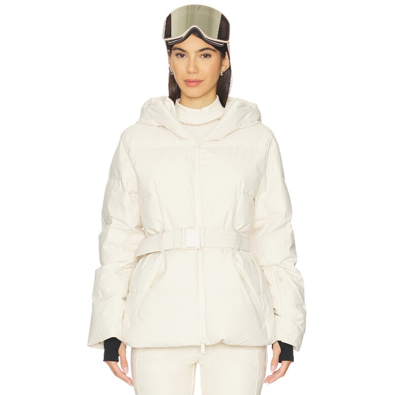 [早秋新品]Halfdays HEDY带腰带滑雪服外套奶油色REVOLVE小众
