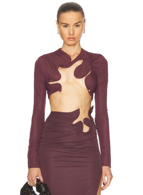 Christopher Esber 上装 绛紫色 REVOLVE小众新款