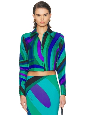 Emilio Pucci 上装 Teal,PurpleREVOLVE小众新款