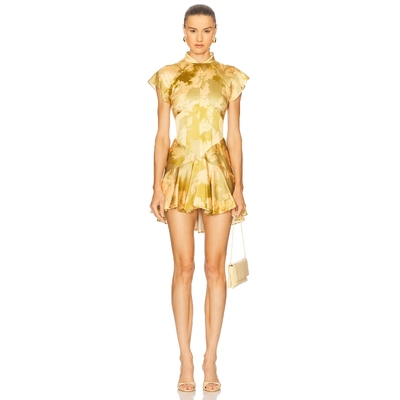 DE LA VALI ALIZEE 连衣裙 棕黄色REVOLVE小众新款