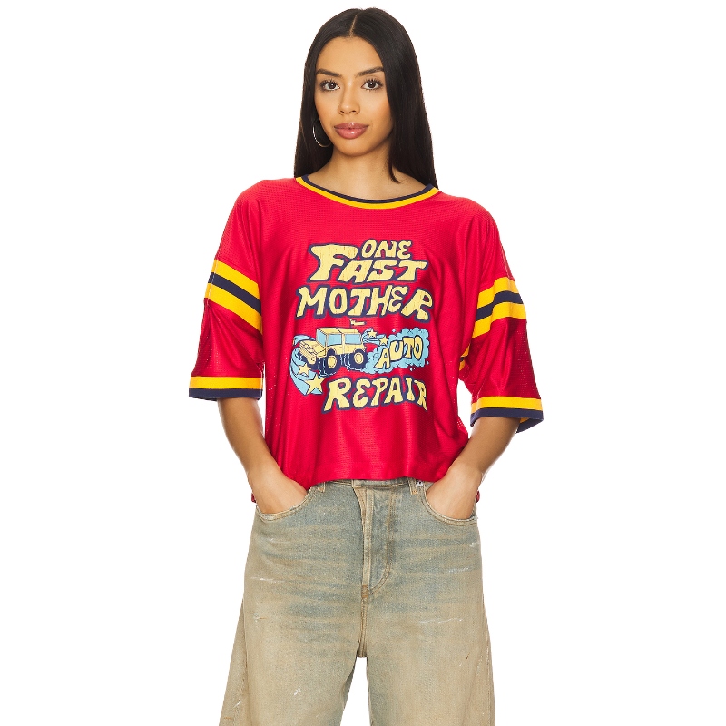 MOTHER FAST FRED 上装 红色 y2k辣妹风REVOLVE小众新款