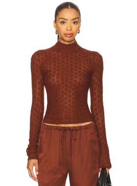 [冬季新品]SABLYN RHEA 长袖上装 干邑白兰地色羊毛衫REVOLVE小众