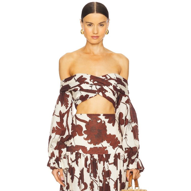 Alexis 露肩衬衫 棕色REVOLVE